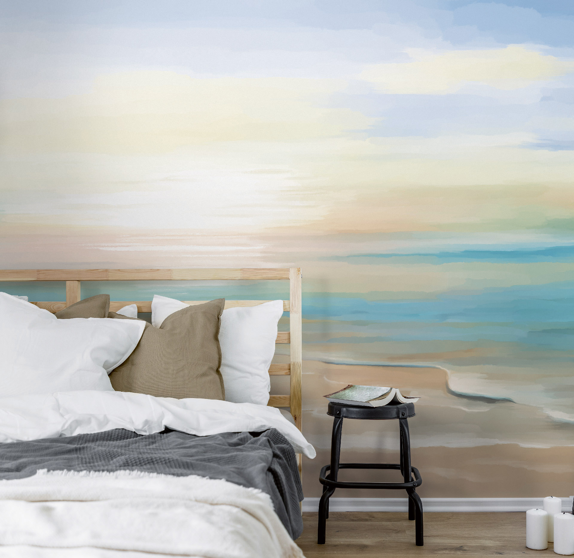 Панно Loymina Пейзаж 2 Лазурный берег ART16 005 3×4 фото в интерьере